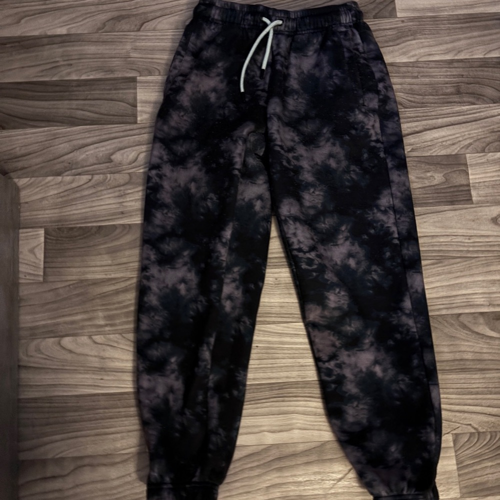 Woman & Men Stylish Black Tie-Dye Joggers